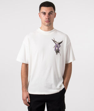 Represent, Archangel T-Shirt, flat white, Eqvvs Menswear, front shot angle