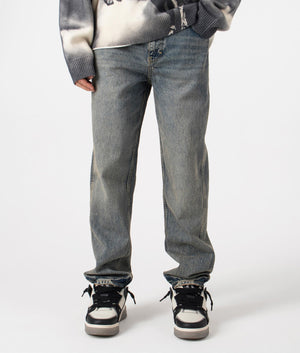 Represent, Straight Leg R2 Jeans, mid blue, Eqvvs Menswear, front shot angle