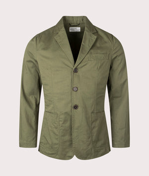 Universal Twill London Jacket in Light Olive for Men . Front Shot at EQVVS