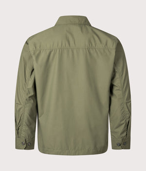 Universal Works Parachute Field Jacket in Olive. Shot at EQVVS.  Back shot. 