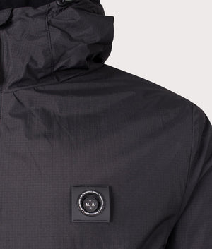 Marshall Artist Faulkner Jacket in Black at EQVVS Menswear. Front Detail Shot. 