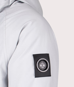 Marshall Artist Alverstone Jacket in Apollo Grey. Shot at EQVVS. Detail shot. 