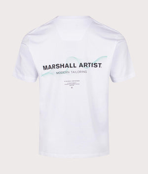 Wireframe Graphic T-Shirt in White by Marshall Artist. EQVVS Shot.