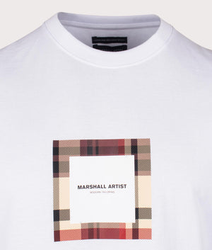 Carter Check T-Shirt in White by Marshall Artist. EQVVS Shot.