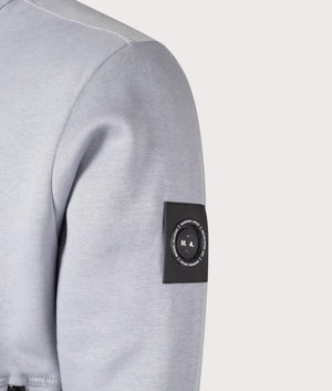 Siren Quarter Zip Sweatshirt in Nardo Grey by Marshall Artist at EQVVS. Side Detail Angle Shot.