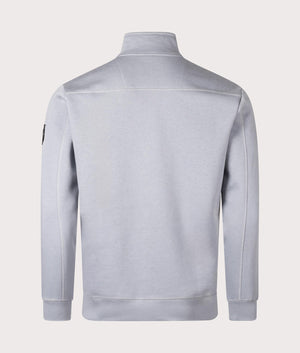 Siren Quarter Zip Sweatshirt in Nardo Grey by Marshall Artist at EQVVS. Back Angle Shot.