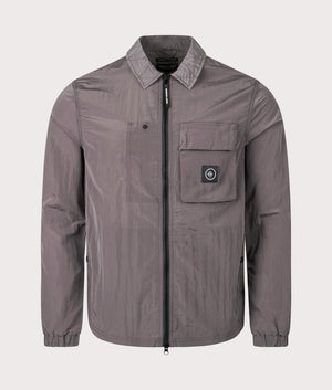 Marshall Artist Carico Overshirt in Volcanic Grey. Shot at EQVVS.  Front shot