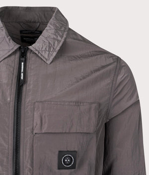 Marshall Artist Carico Overshirt in Volcanic Grey. Shot at EQVVS.  Detail shot