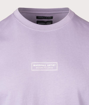 Marshall Artist Injection T-Shirt in Lavender. Shot at EQVVS. Detail shot