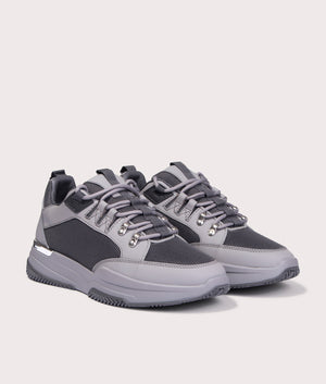 Elmore Trainers in Triple Grey by Mallet. EQVVS Shot.