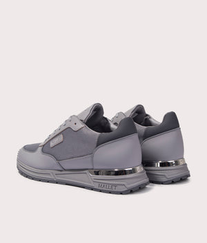 Mallet Popham Lite Trainers Grey, reverse shot at EQVVS. 