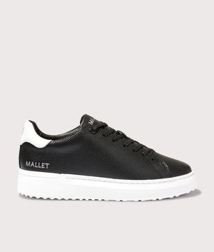 Mallet GRFTR Lite Trainers in Black / White Tab. Shot at EQVVS. Side shot. 