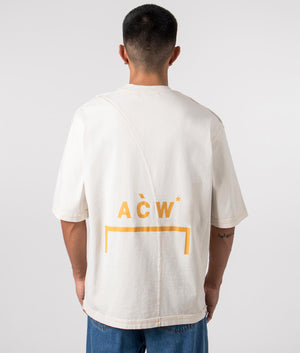 Relaxed Fit A-COLD-WALL Aspect T-Shirt in Beige at EQVVS Menswear back shot