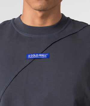 A-COLD-WALL Relaxed Fit Aspect T-Shirt in Grey At EQVVS Menswear detail shot