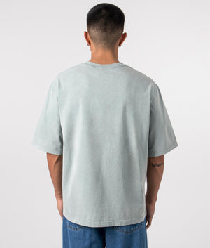 A-COLD-WALL Relaxed Fit Fracture T-Shirt In Grey Blue at EQVVS Menswear Back shot