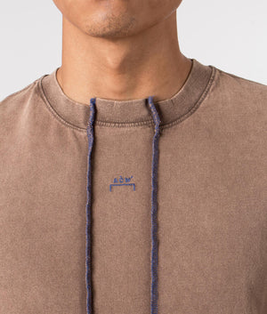 A-COLD-WALL Relaxed Fit Fracture T-Shirt In Brown at EQVVS menswear Detail shot