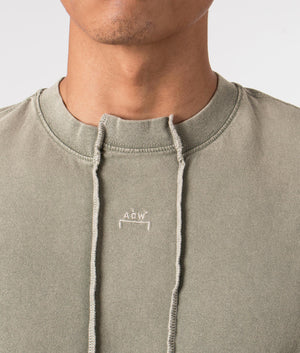 A-COLD-WALLL Relaxed Fit Fracture T-Shirt In Grey/Green Olive Grey at EQVVS Menswear Detail shot