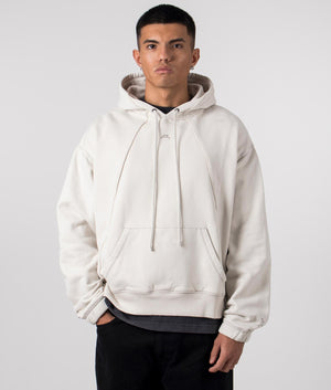 A-COLD-WALL Relaxed Fit Millbank Hoodie In Beige at EQVVS Meswear Front Model Shot