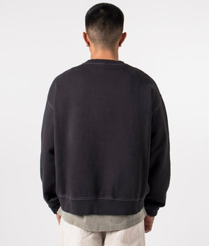 A-COLD-WALL Relaxed Fit Millbank Crewneck Sweatshirt In Black At EQVVS Menswear back Shot