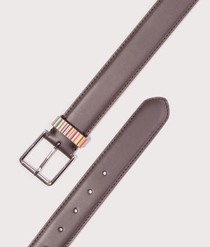 Leather-Signature-Stripe-Keeper-Belt-Brown/Multi-PS-Paul-Smith-EQVVS