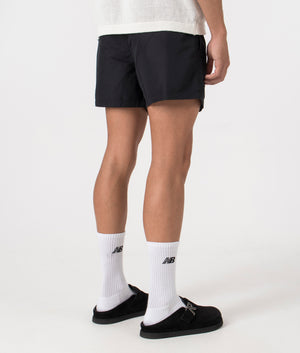 Zebra Logo Swim Shorts in Black by PS Paul Smith. EQVVS Model Shot.