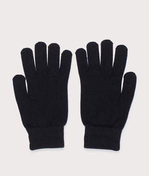 PS Paul Smith Zebra Gloves in Black 100% wool at EQVVS menswear back flat shot 