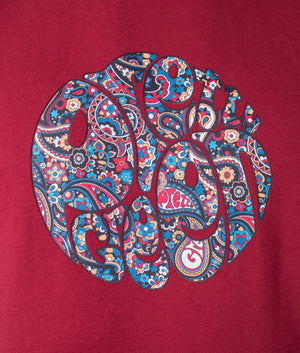 Wonderwall Paisley Print Logo T-Shirt