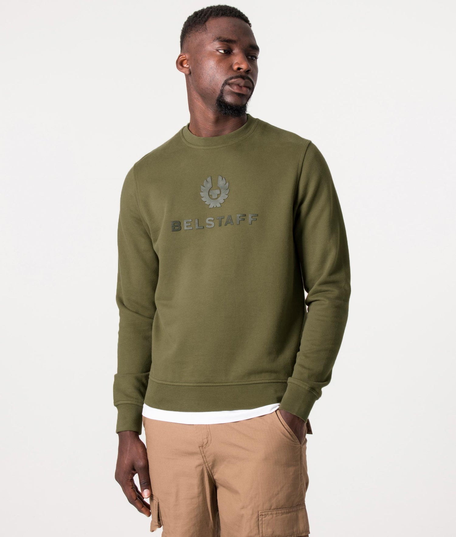 Belstaff Signature Crewneck Sweatshirt True Olive | Belstaff | EQVVS