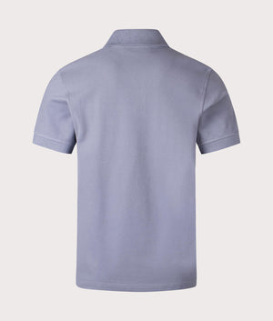 Belstaff Polo Shirt in Blue Flint, 100% Cotton. At EQVSS Menswear. Back shot