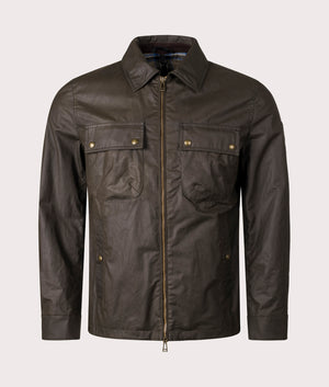 Tour Overshirt in Faded Olive by Belstaff. EQVVS Shot.