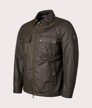 Tour Overshirt in Faded Olive by Belstaff. EQVVS Shot.