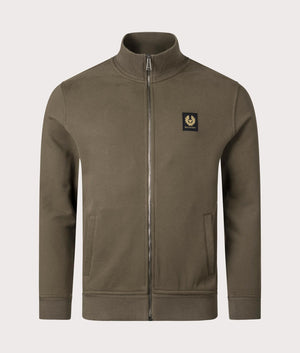 Belstaff Full Zip Sweatshirt in Clay Brown. EQVVS Shot.