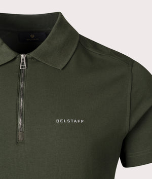 Alloy Polo Shirt in Tile Green by Belstaff. EQVVS Shot.