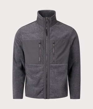 Belstaff Welder Full Zip Sweatshirt in Charcoal Heather. EQVVS Front Shot