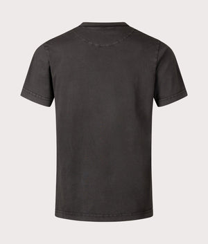 Belstaff Hockley T-Shirt in Forge Gray. 100% Cotton. At EQVVS Menswear. Back Logo Shot