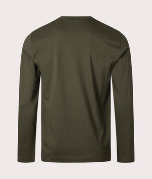 Belstaff Long Sleeved T-Shirt in Tile Green by Belstaff. EQVVS Shot.