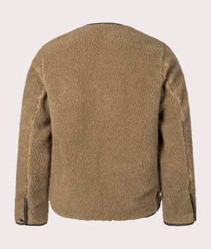 Belstaff Centenary Fleece Jacket in British Khaki. At EQVVS Menswear. Back Shot