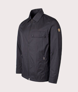 Belstaff Depot Overshirt in Black. Side angle shot at EQVVS.