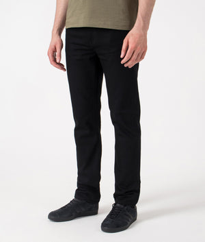 Longton Jeans in Black by Belstaff. Shot at EQVVS. Front shot. 