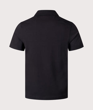 Belstaff Alloy Polo Shirt in Black. Shot at EQVVS. Back shot. 