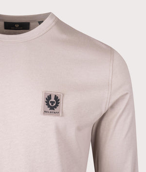 Belstaff, Belstaff Long Sleeved T-Shirt, Pumice, Eqvvs Menswear, detailed shot angle