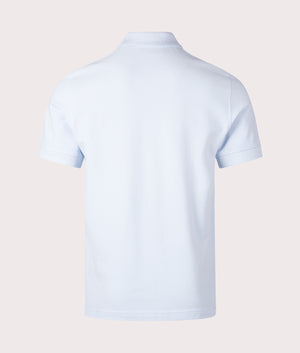 Belstaff Polo Shirt in Sky blue, 100% Cotton. At EQVSS Menswear. Back shot. 