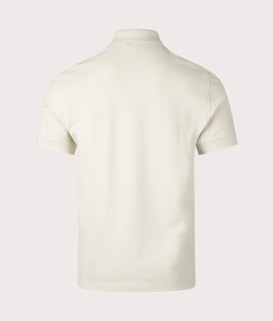 Belstaff Polo Shirt in Stone Beige, 100% Cotton. At EQVSS Menswear. Back shot