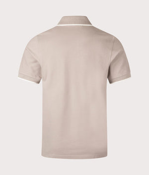 Belstaff Tipped Polo Shirt in Pumice, 100% Cotton. At EQVVS Menswear. Back shot 