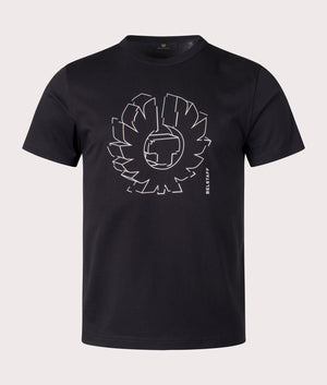 Belstaff Deconstructed Phoenix Graphic T-Shirt in black. EQVVS Front Shot.