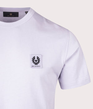 Belstaff T-shirt in Pale Heather lilac. EQVVS Detail Shot