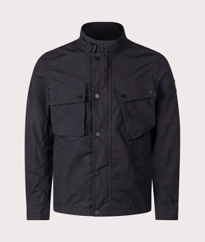 Belstaff Service Racemaster Jacket in Black at EQVVS. Front shot. 