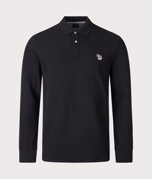 Long Sleeve Zebra Logo Polo Shirt