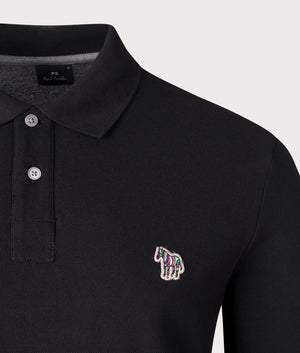 Long Sleeve Zebra Logo Polo Shirt