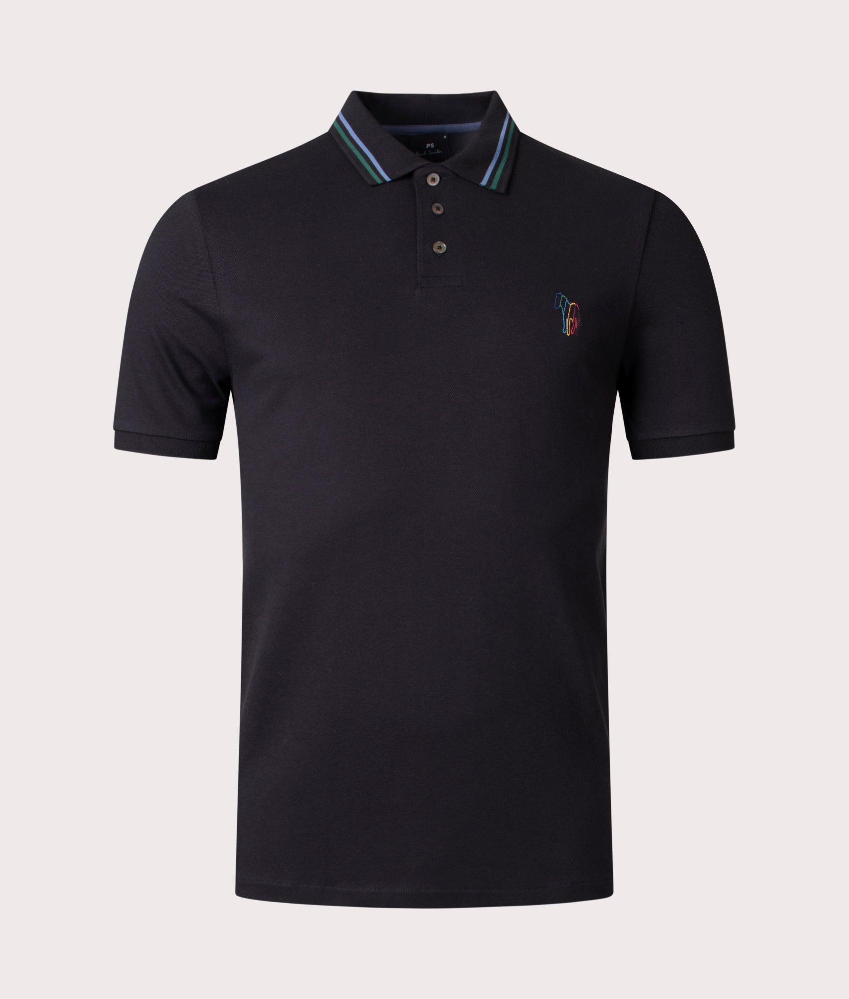 Broad Stripe Zebra Polo Shirt Black | PS Paul Smith | EQVVS